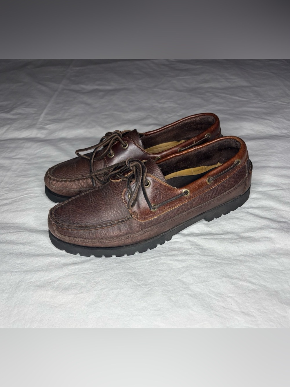 Sperry Men's Top-Sider 2 Eye Boat Shoes Brown Size 10 Medium